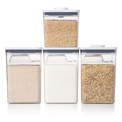 POP Container Big Square Short 2.8 Qt 6 Piece POP Container Set Bundle