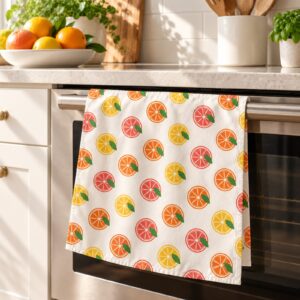 Citrus Grove Cotton Tea Towel – kitchen setting