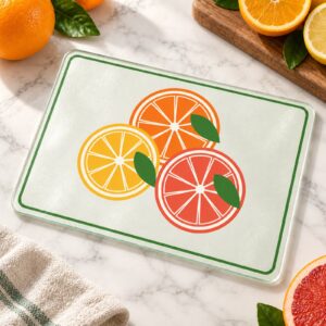 Citrus Grove Glass Cutting Board – detail