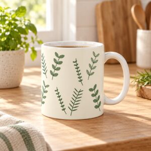 Herb Garden Ceramic Mug, 11 oz – kitchen setting