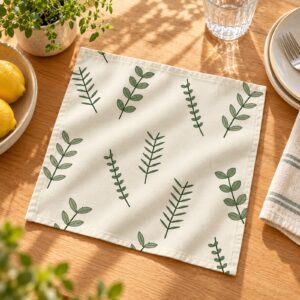 Herb Garden Cotton Napkin – kitchen setting