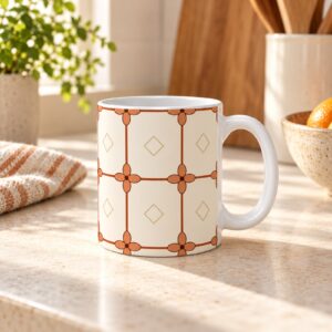 Terracotta Tile Ceramic Mug, 11 oz – kitchen setting