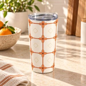 Terracotta Tile Insulated Tumbler, 20 oz – kitchen setting